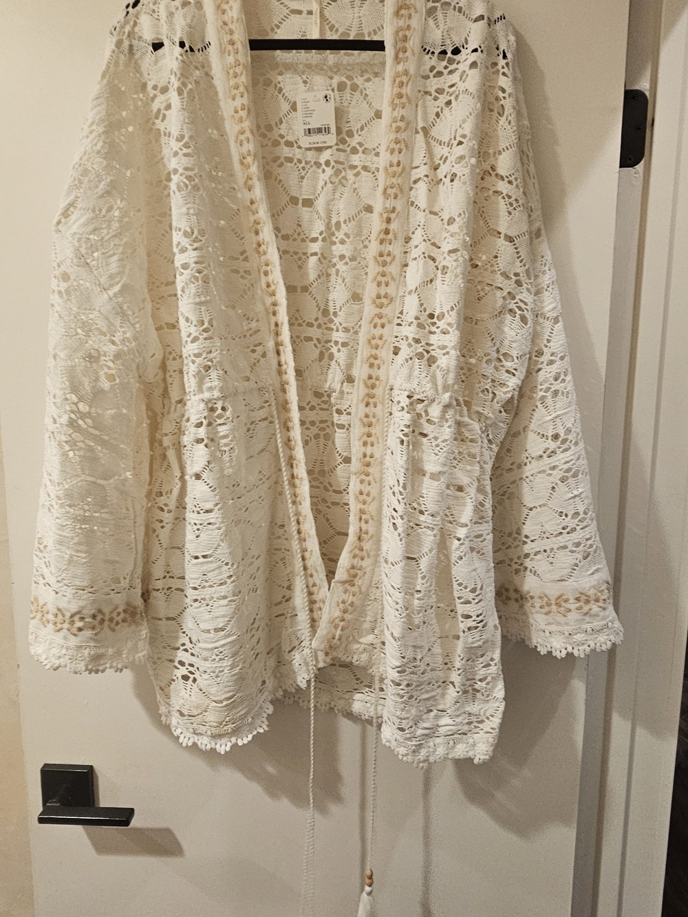 Free People Lace Crochet Kimono, Jacket, Swim Wrap, Cover-up - Picture 4 of 15